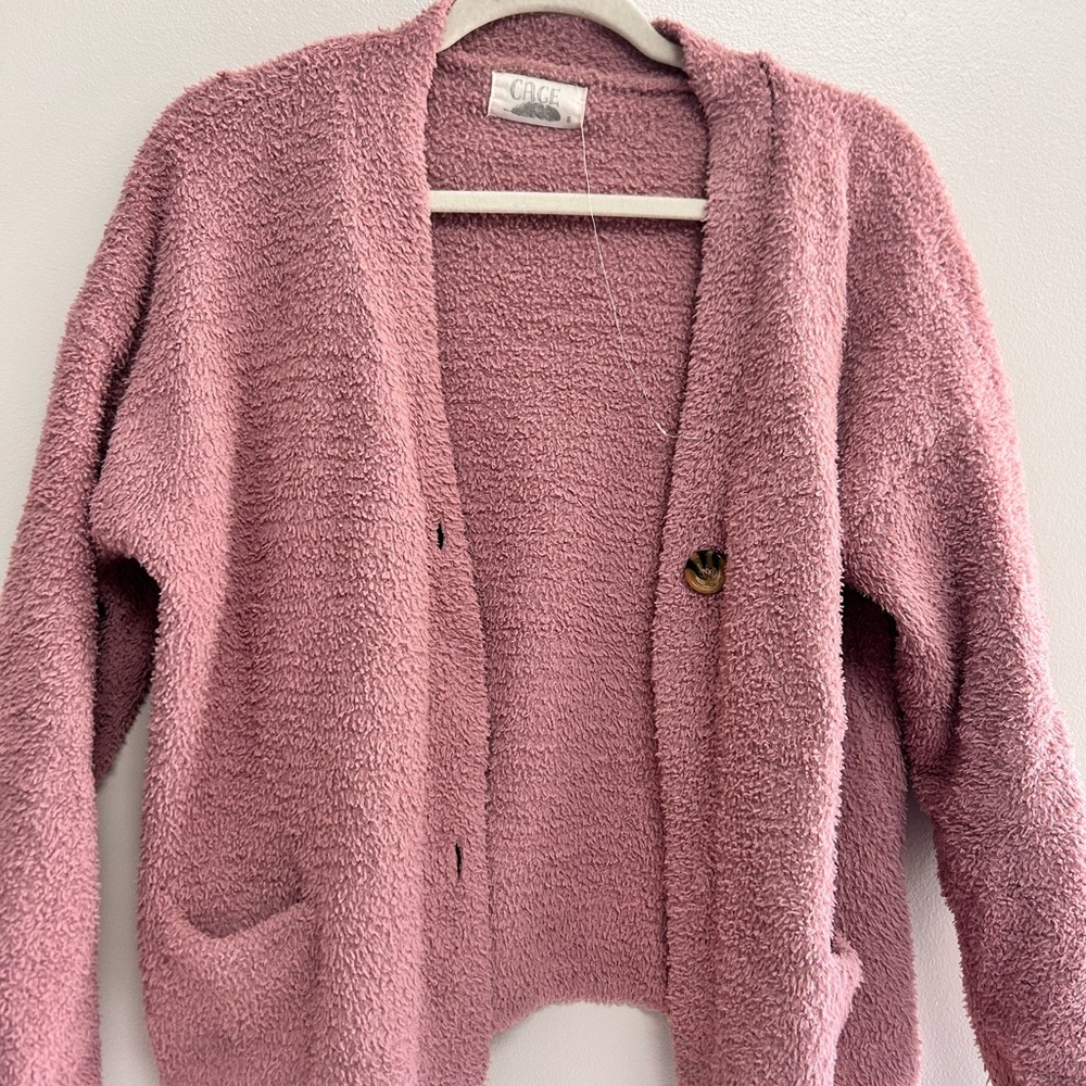 Cage Soft Pink Cardigan Sweater